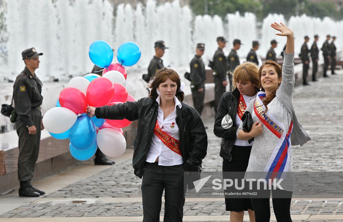 Farewell Bell ceremony for Russian school graduates