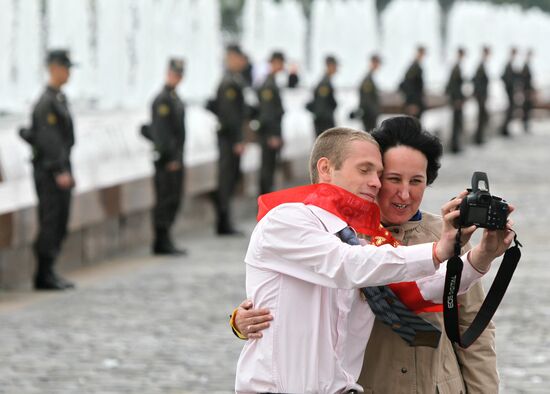 Farewell Bell ceremony for Russian school graduates