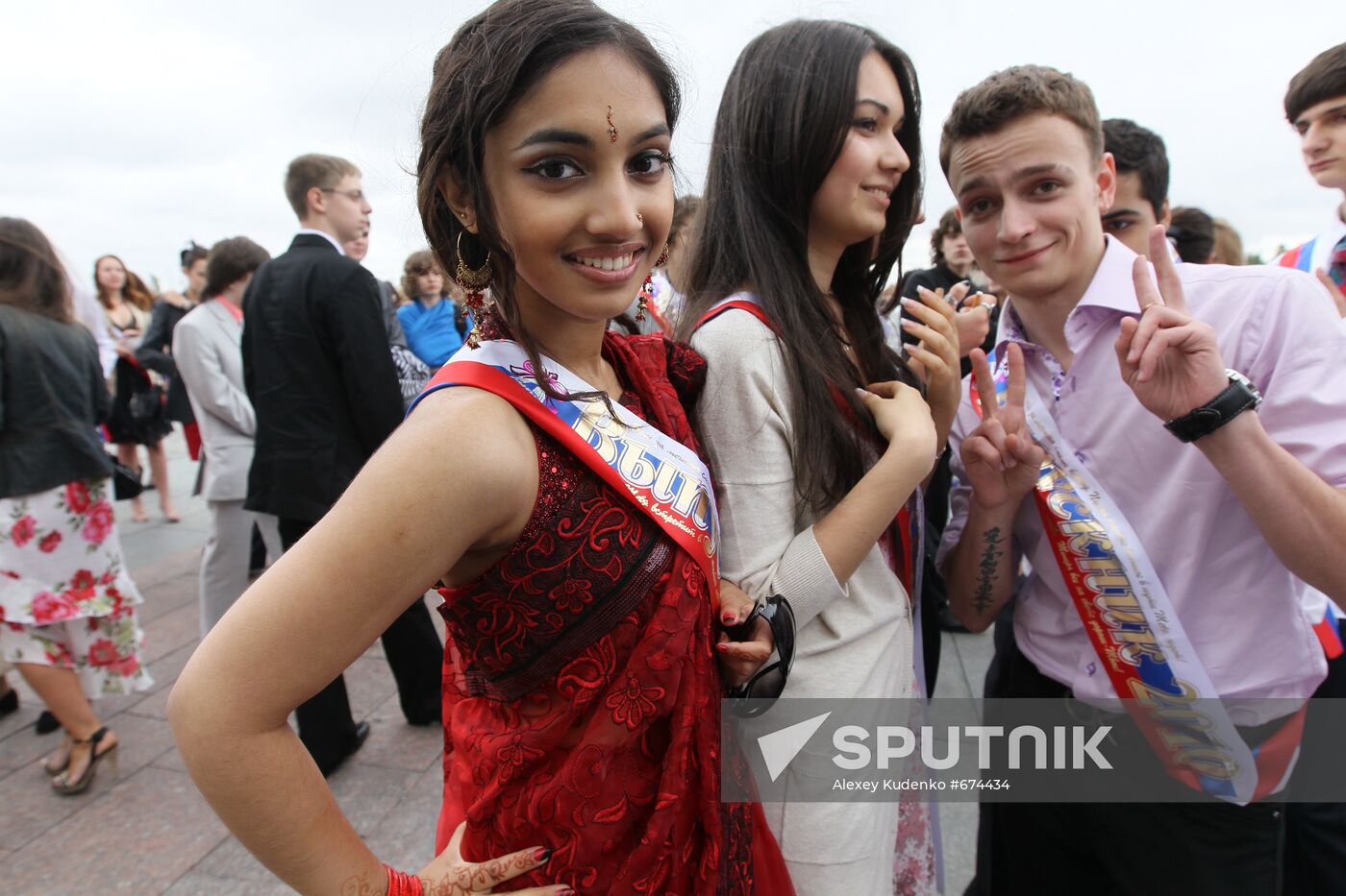 Farewell Bell ceremony for Russian school graduates