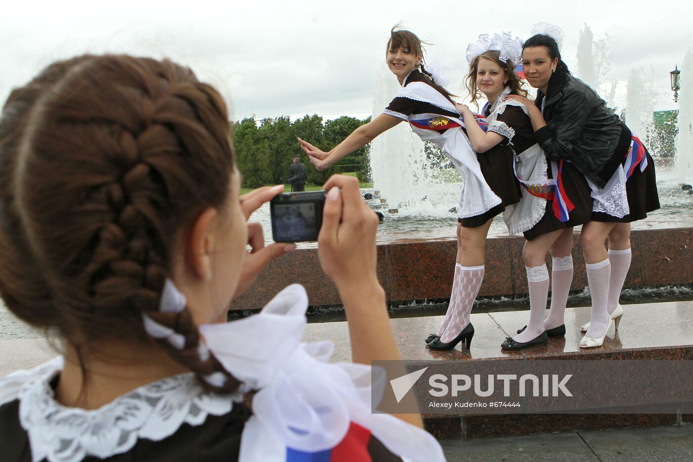 Farewell Bell ceremony for Russian school graduates