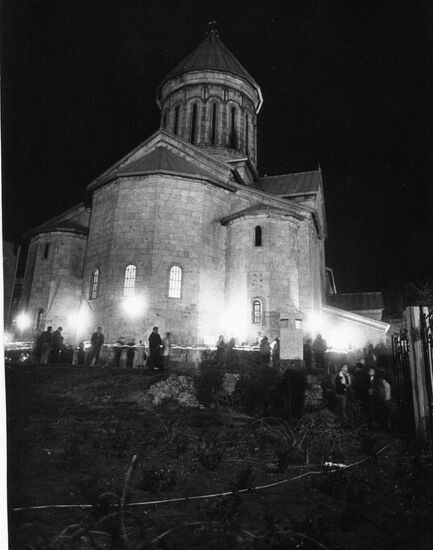 Svetitskhoveli Cathedral in historical town of Mtskheta
