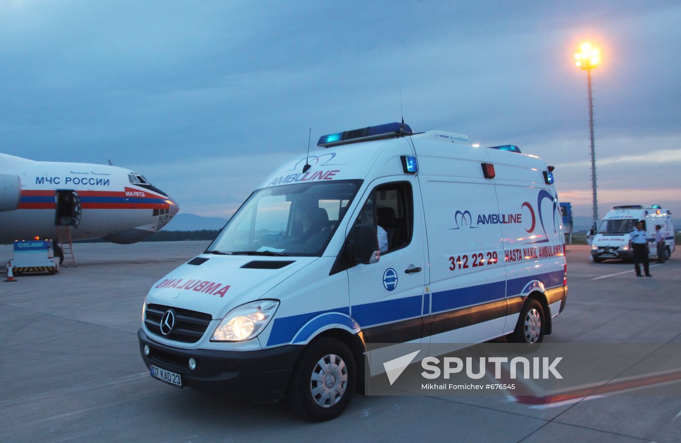 Ambulance in Turkish airport