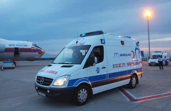 Ambulance in Turkish airport