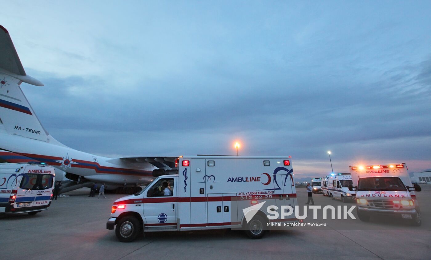 Ambulance in Turkish airport