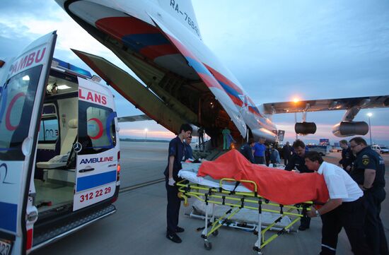 Transfer of Russian tourists injured in Antalya to Moscow