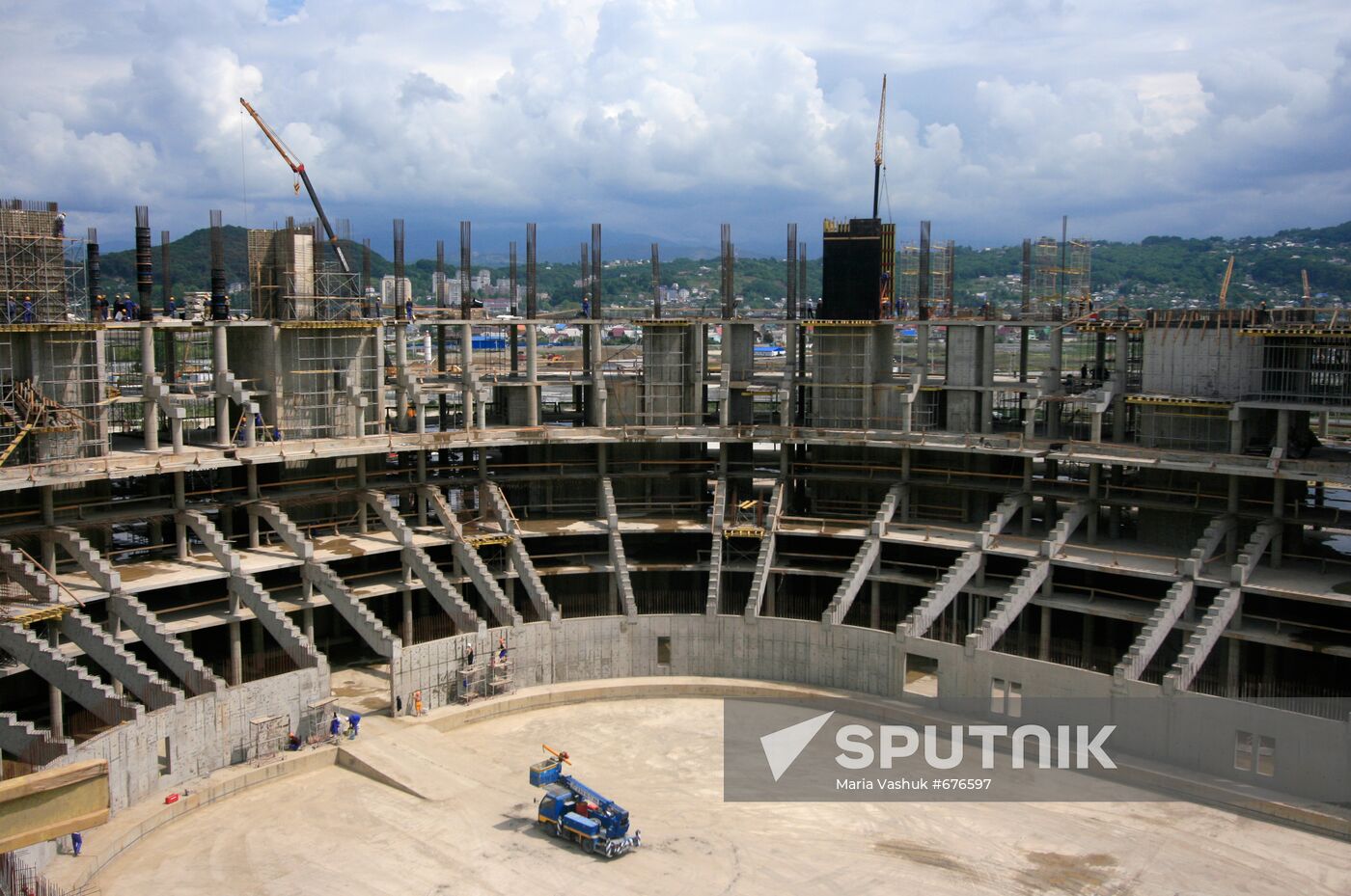Construction of Sochi ice rink