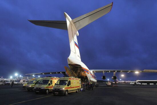 Ambulance cars in Domodedovo airport