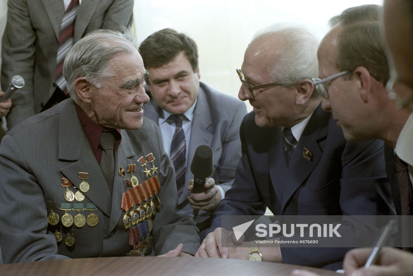 Erich Honecker and Terenty Maltsev
