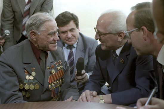 Erich Honecker and Terenty Maltsev