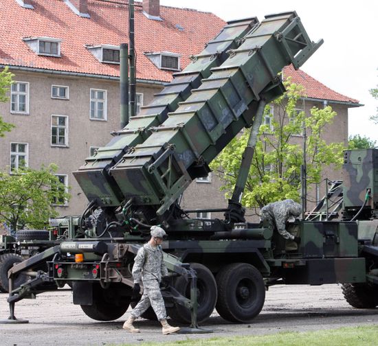 American Patriot missiles deployed in Poland