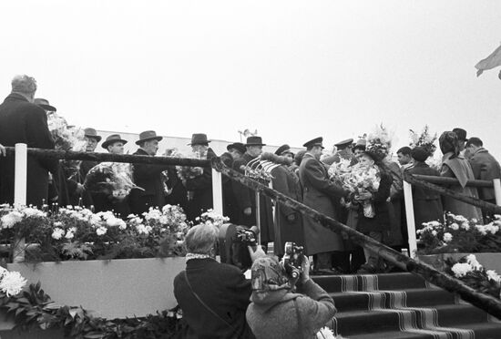 Welcoming of Voskhod spacecraft crew