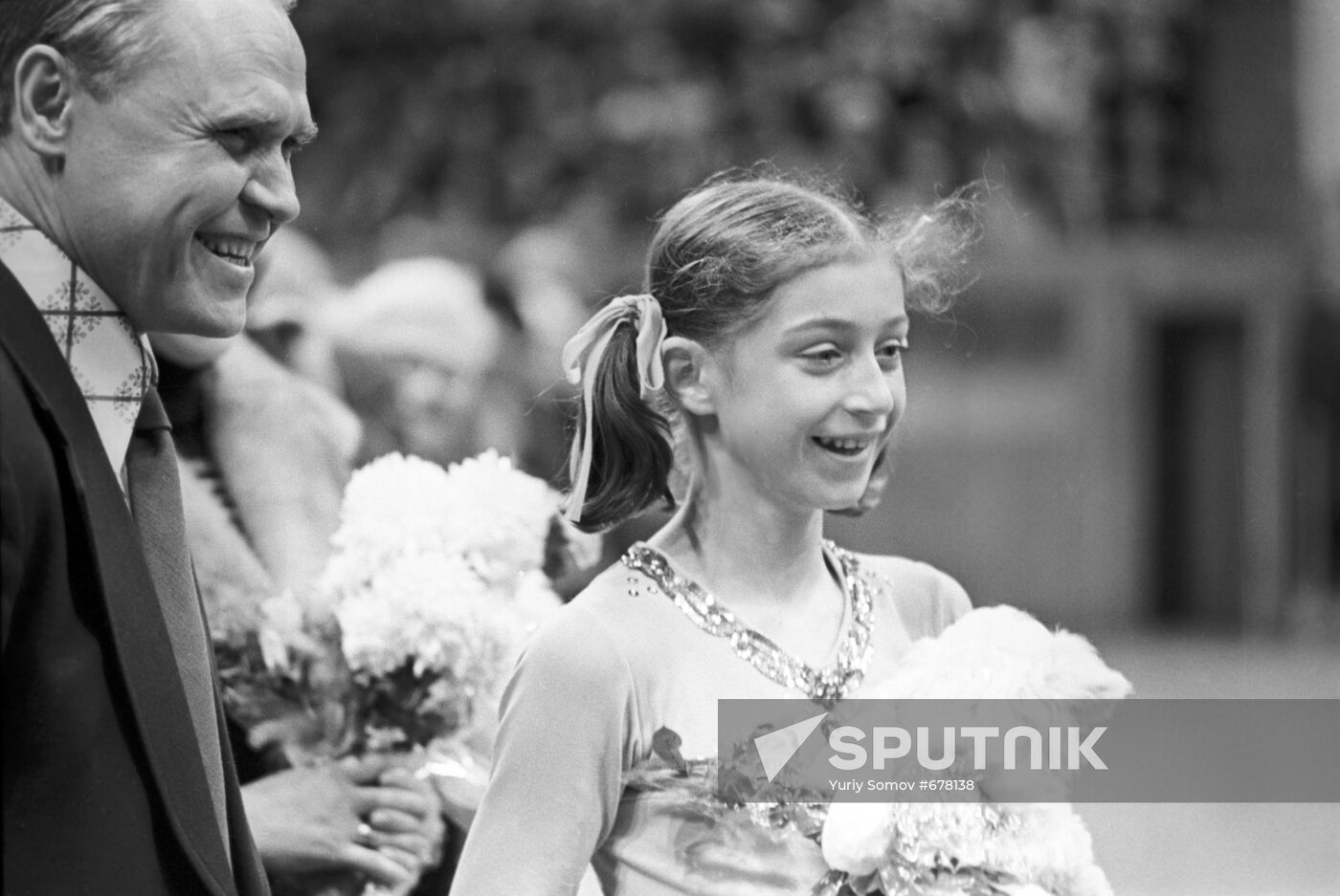 Figure skater Yelena Vodorezova and coach Stanislav Zhuk