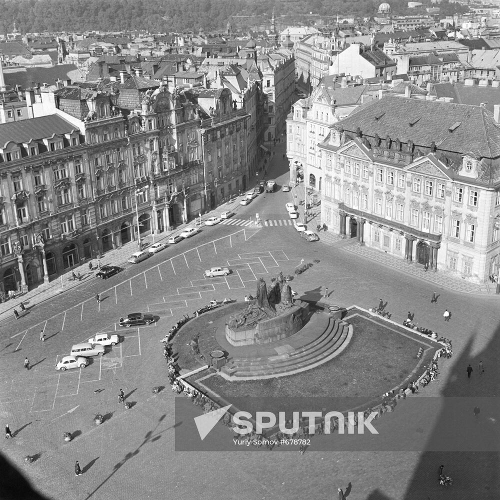 View of Staromestska Square in Prague