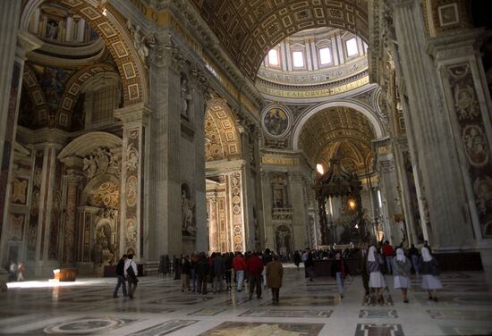 Inside St. Peter's cathedral