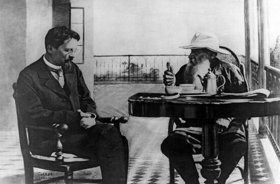 Anton Chekhov and Leo Tolstoy