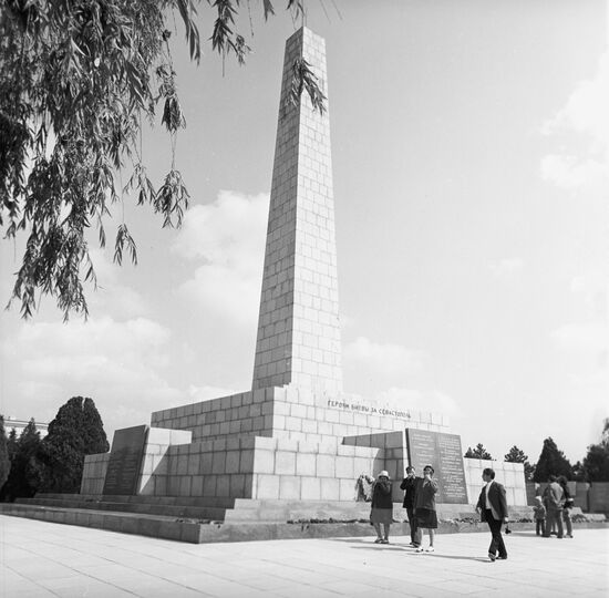 Obelisk to the heroes on Sapun Mountain