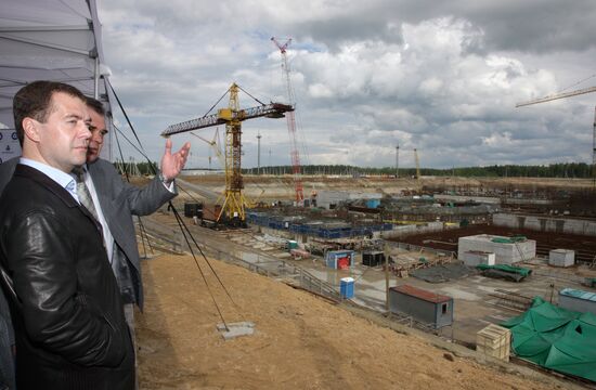 President Medvedev visits Leningrad Nuclear Power Plant