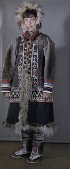 Girl in Nenets national outerwear