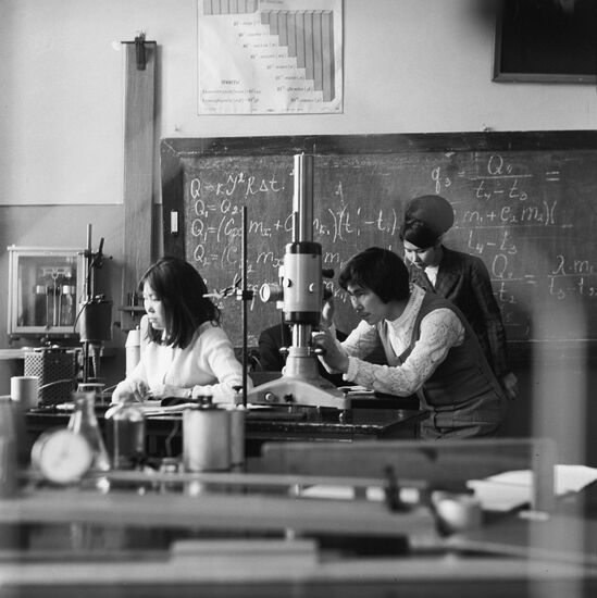 Laboratory exercises at physico-mathematical faculty