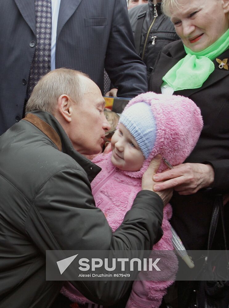 Vladimir Putin in Nevskaya Dubrovka
