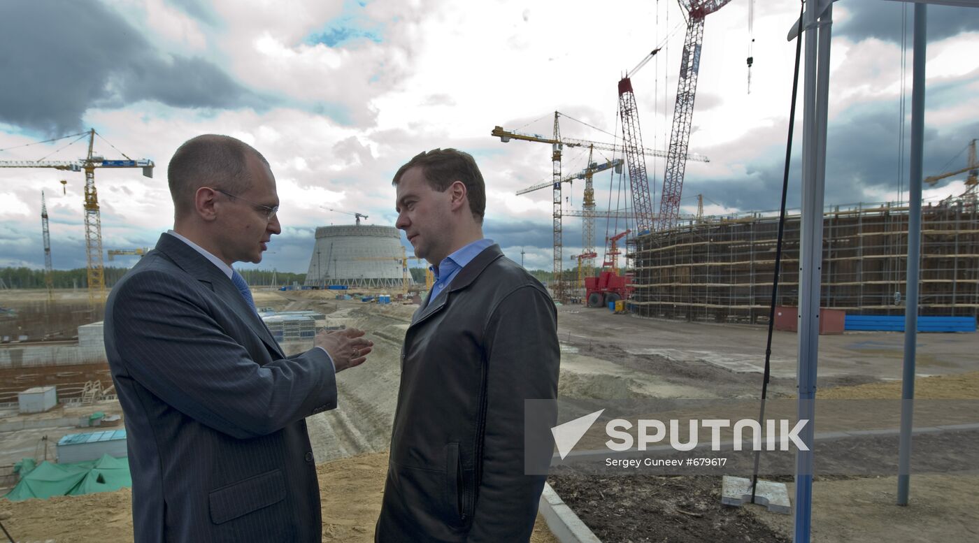 President Medvedev attends Leningrad Nuclear Power Plant