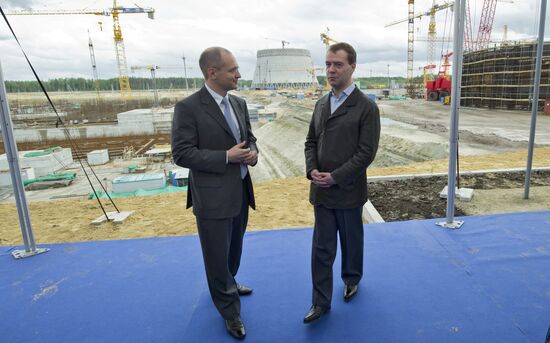 President Medvedev attends Leningrad Nuclear Power Plant