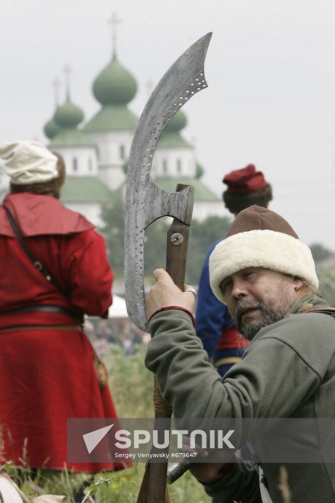 Re-enactment of Kondrat Bulavin Cossack rebellion