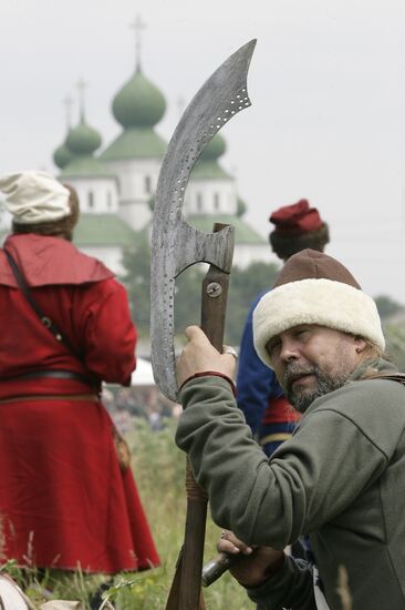 Re-enactment of Kondrat Bulavin Cossack rebellion