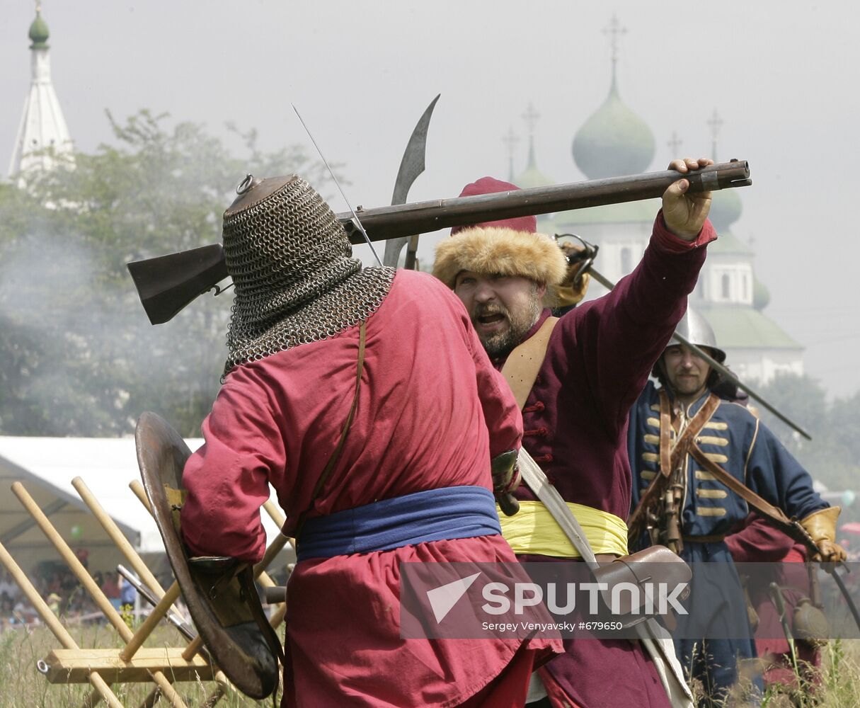 Re-enactment of Kondrat Bulavin Cossack rebellion