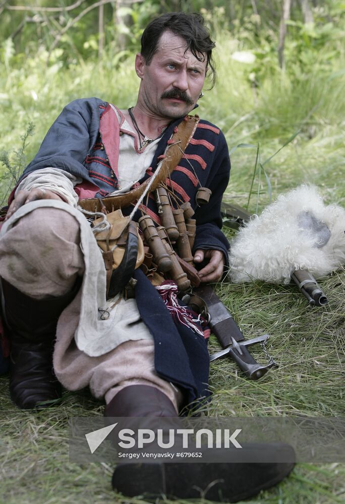 Re-enactment of Kondrat Bulavin Cossack rebellion