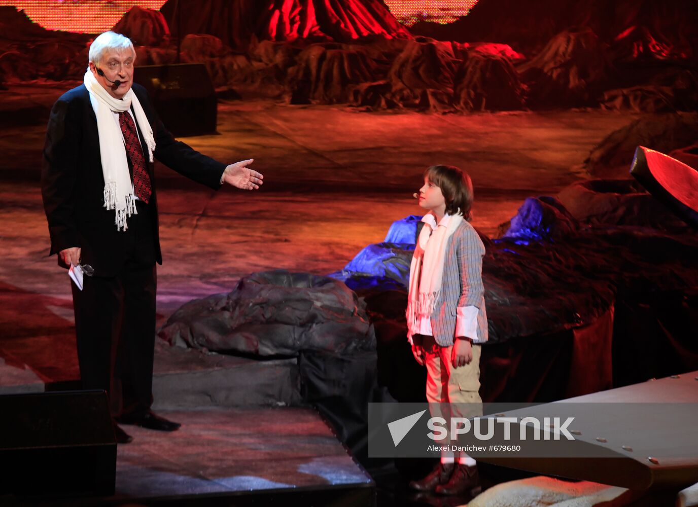 Oleg Basilashvili in scene from play The Little Prince