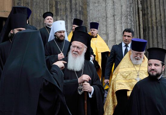 Patriarch Bartholomew of Constantinople visits St. Petersburg