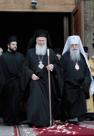 Patriarch Bartholomew of Constantinople visits St. Petersburg