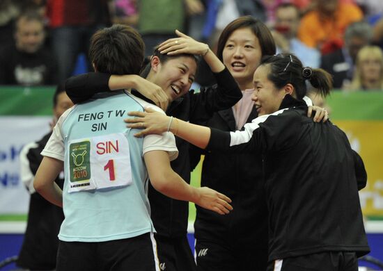 Singapore's female team becomes world ping-pong champion