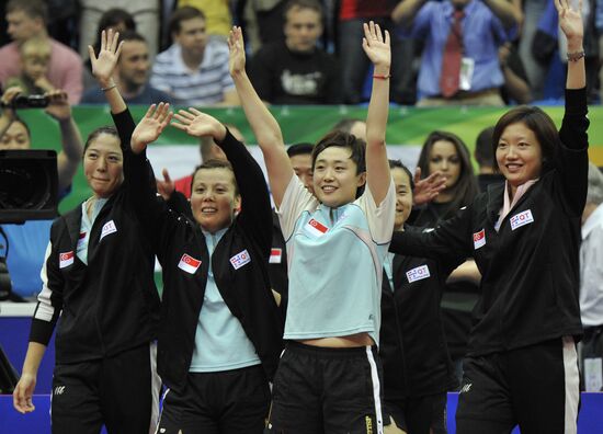 Singapore's female team becomes world ping-pong champion