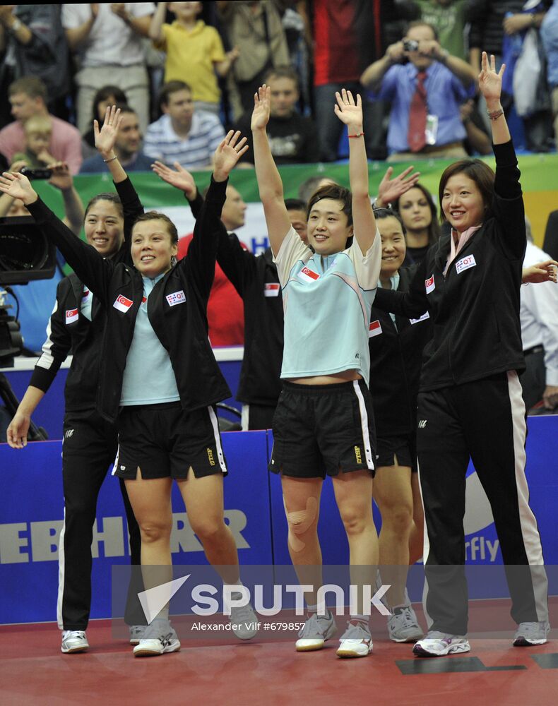 Singapore's female team becomes world ping-pong champion