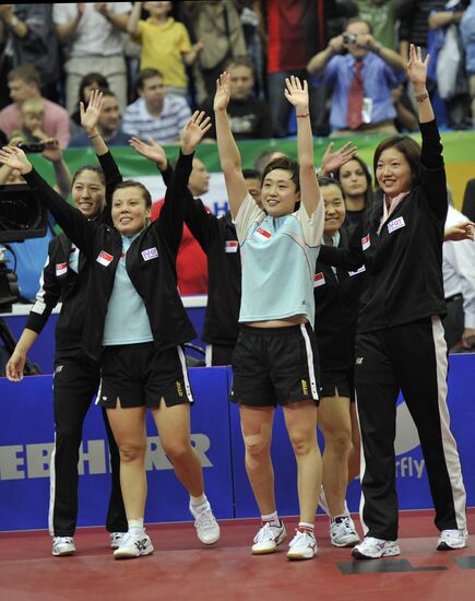 Singapore's female team becomes world ping-pong champion