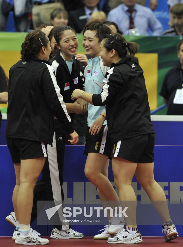 Singapore's female team becomes world ping-pong champion