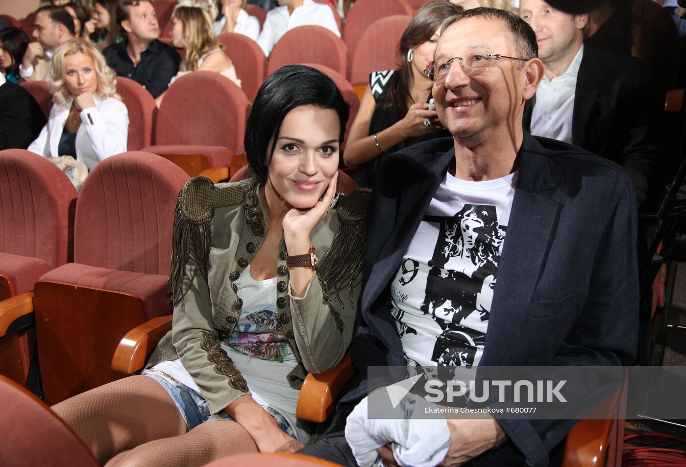 Anastasia Slanevskaya with husband Anatoly Danilitsky