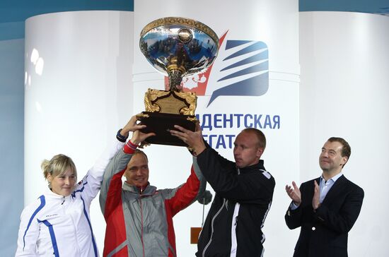 Dmitry Medvedev awards 1st President's Cup Regatta winners