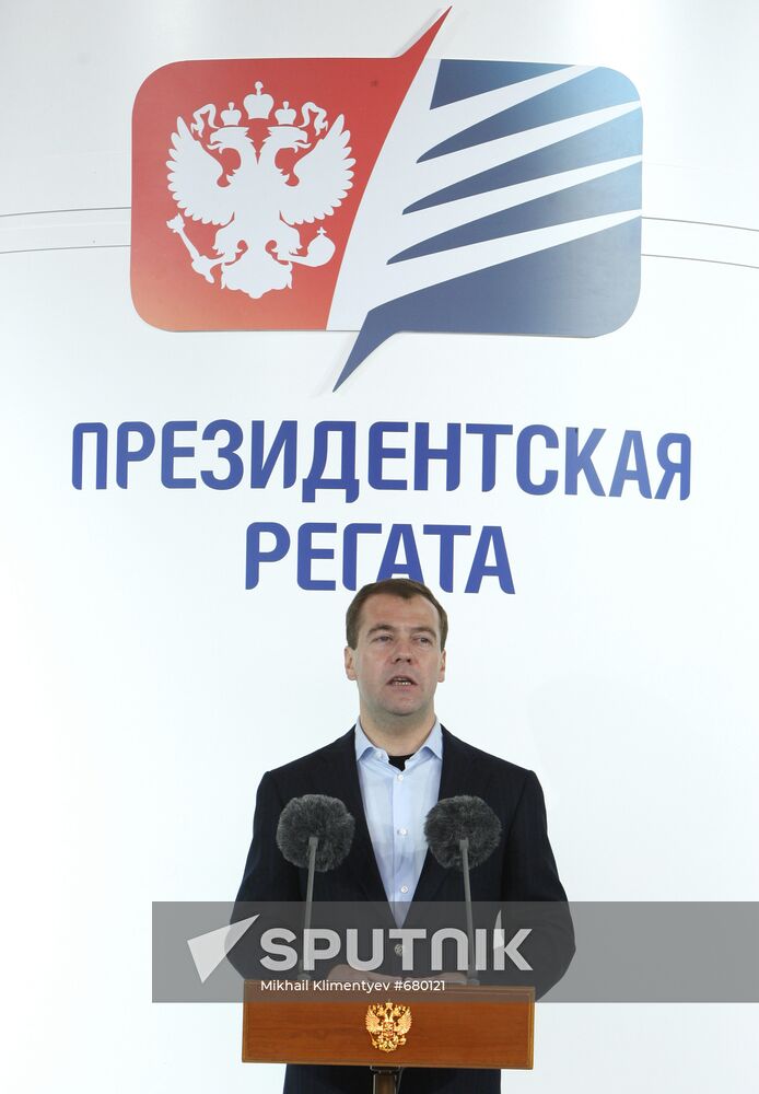 Dmitry Medvedev awards 1st President's Cup Regatta winners