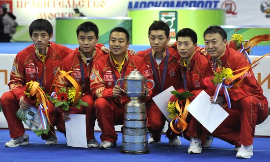 Chinese male ping-pong team becomes world champion