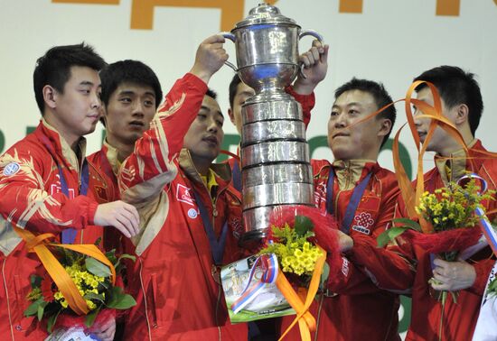 Chinese male ping-pong team becomes world champion