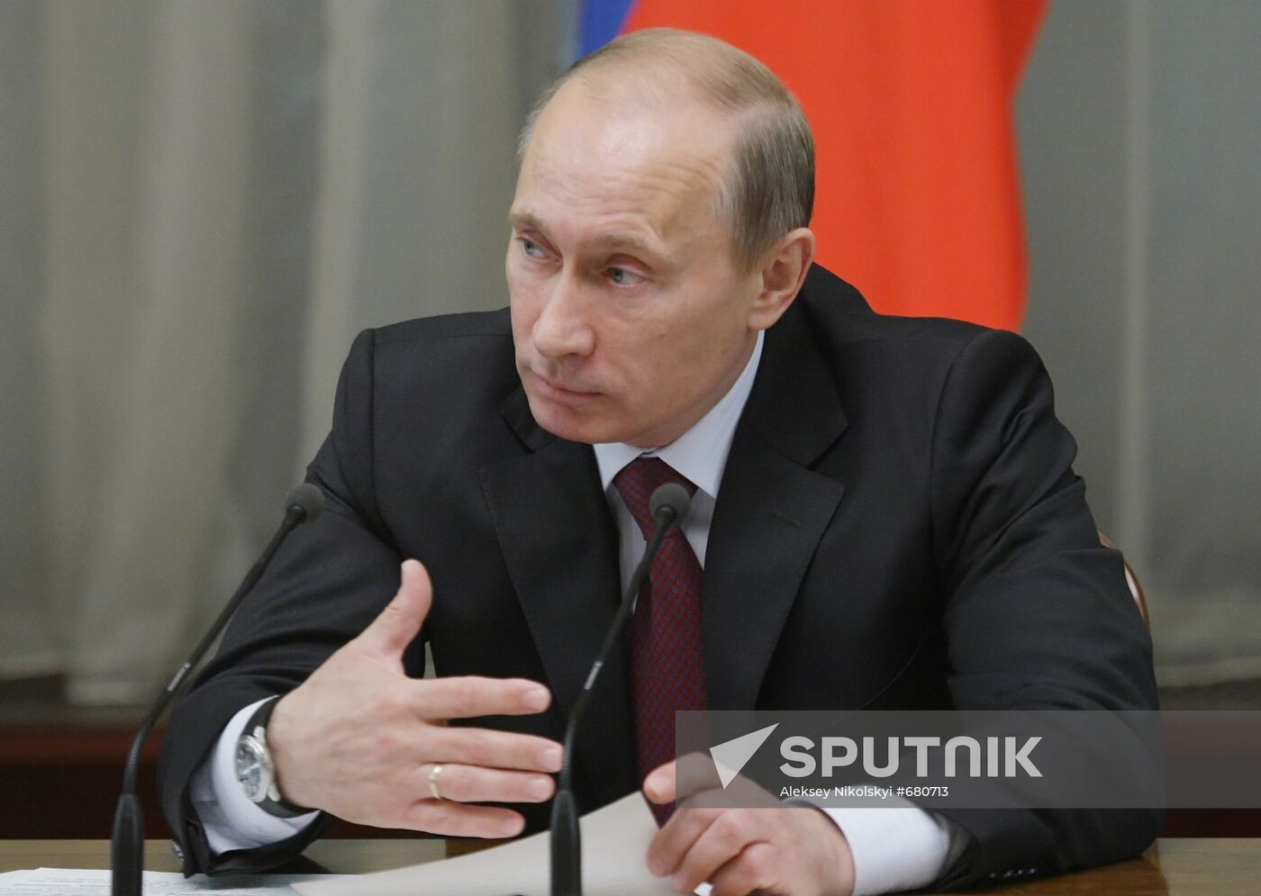 Prime Minister Vladimir Putin holds meeting