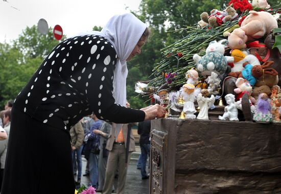 Unveiling the monument to victims of terrorist act in Beslan