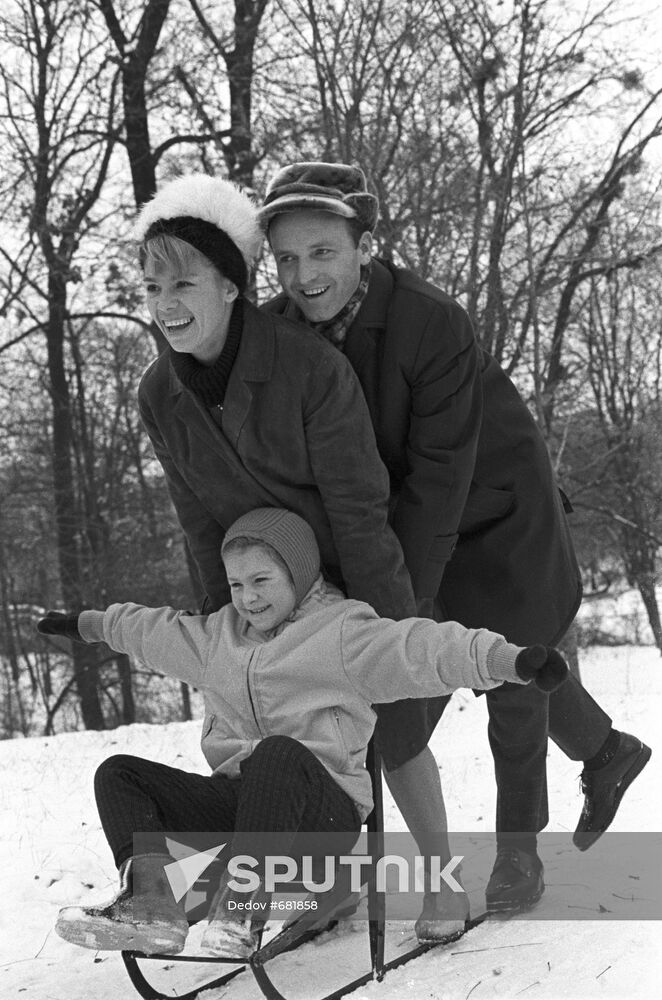 Gymnast Larisa Latynina with her family