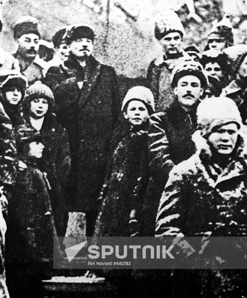 V. Lenin in Red Square