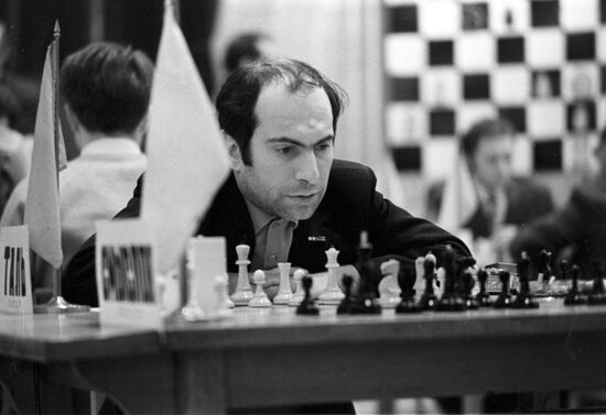 Grandmaster Mikhail Tal during match