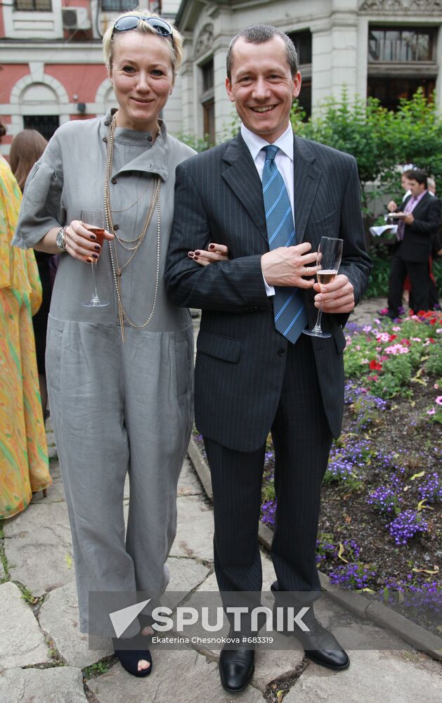 Andrei Sharonov with his wife Olga