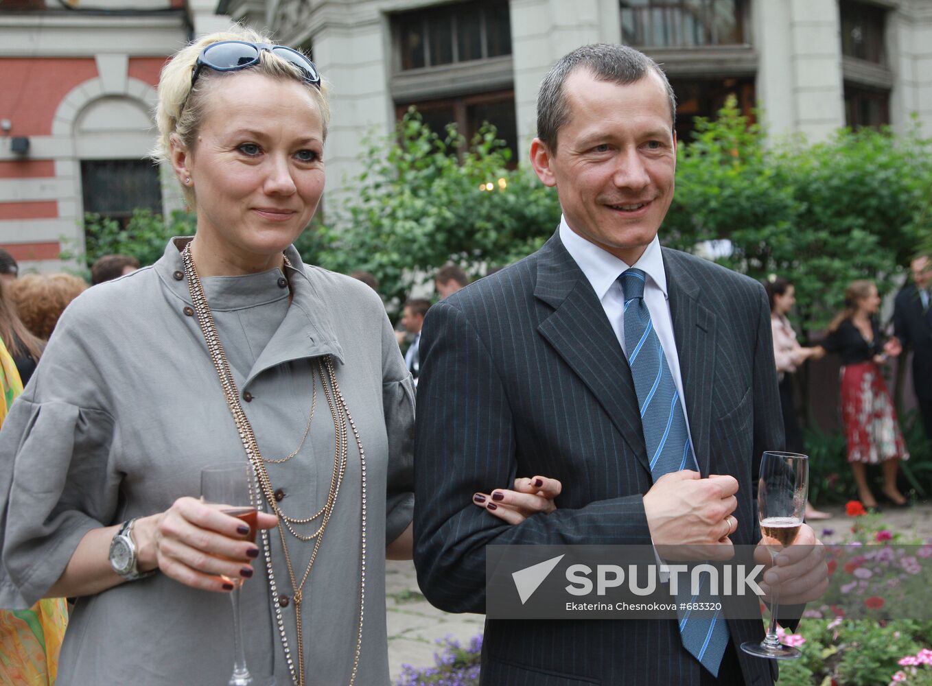 Andrei Sharonov with his wife Olga